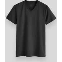 Klassisches Baumwoll-T-Shirt mit V-Ausschnitt