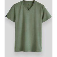Klassisches T-Shirt mit V-Ausschnitt