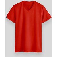 Essentielles Baumwoll-T-Shirt mit V-Ausschnitt