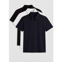 Kurzarm-Polohemd aus Baumwollmischung
