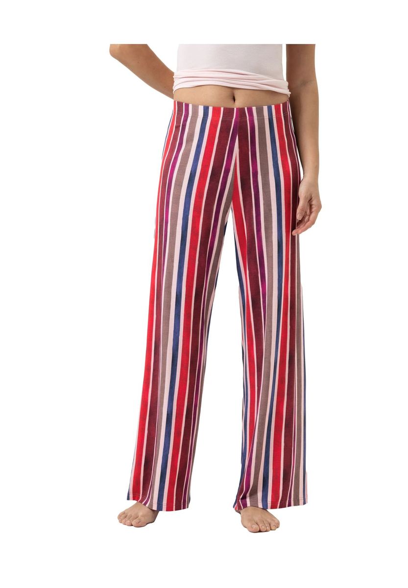 Gestreifte, Weitgeschnittene Loungewear Hose