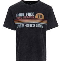 Vintage-Grafik-T-Shirt im Acid-Wash-Look