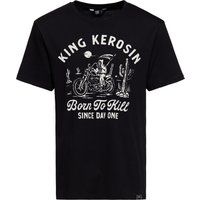 T-Shirt mit Sensenmann-Motorrad-Grafik