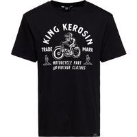 Vintage-Biker Grafik-T-Shirt aus Baumwolle