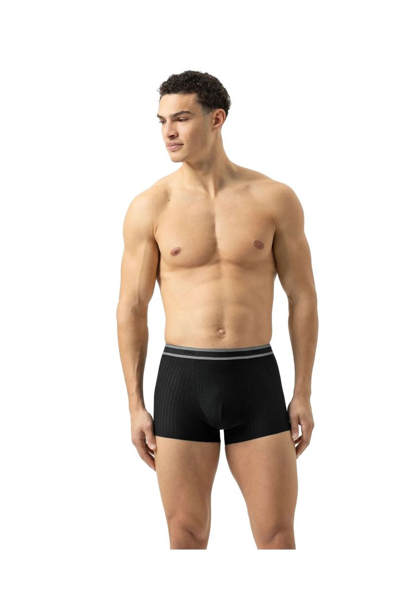Herren-Boxershorts mit Rippstruktur und Logo-Bund