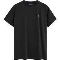 Strukturiertes Baumwoll-T-Shirt mit Rundhals