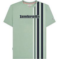 Grafik-Rundhalsshirt mit Rallye-Streifen