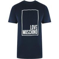 Grafik-Rundhalsshirt mit Box-Logo