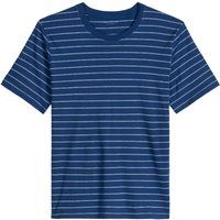 Gestreiftes Bio-Baumwoll-T-Shirt mit Rundhals
