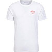 Bio-Baumwoll-T-Shirt mit Palmen-Grafik