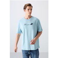 Oversized Grafik-T-Shirt aus Baumwollmix