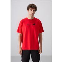 Oversized Grafik-T-Shirt aus Baumwollmix