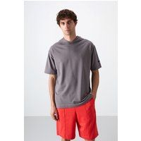 Oversized Kapuzentop mit Kurzarm