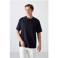 Oversized Jersey-T-Shirt mit Rundhalsausschnitt