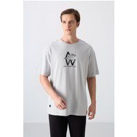 Oversized Baumwoll-T-Shirt mit Grafikprint