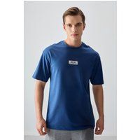 Oversized T-Shirt mit Logo-Patch