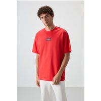 Oversized-T-Shirt mit Logo-Patch