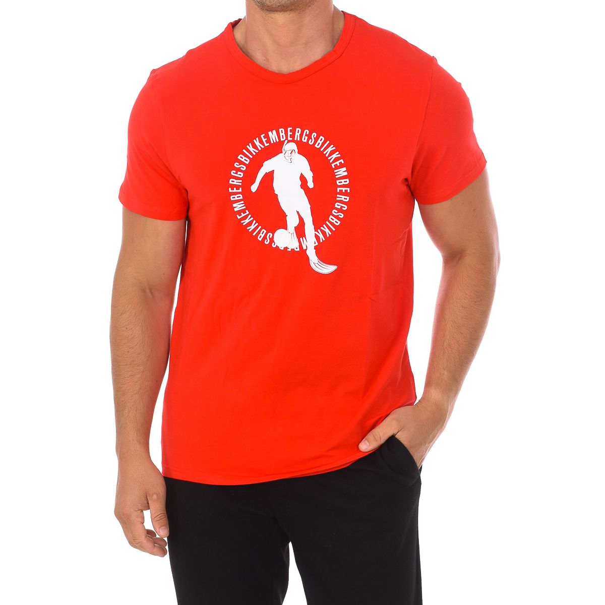 Grafik-Print T-Shirt mit Rundhalsausschnitt