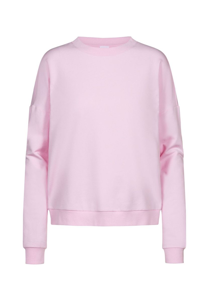 Rosa Lounge-Sweatshirt mit entspannter Passform