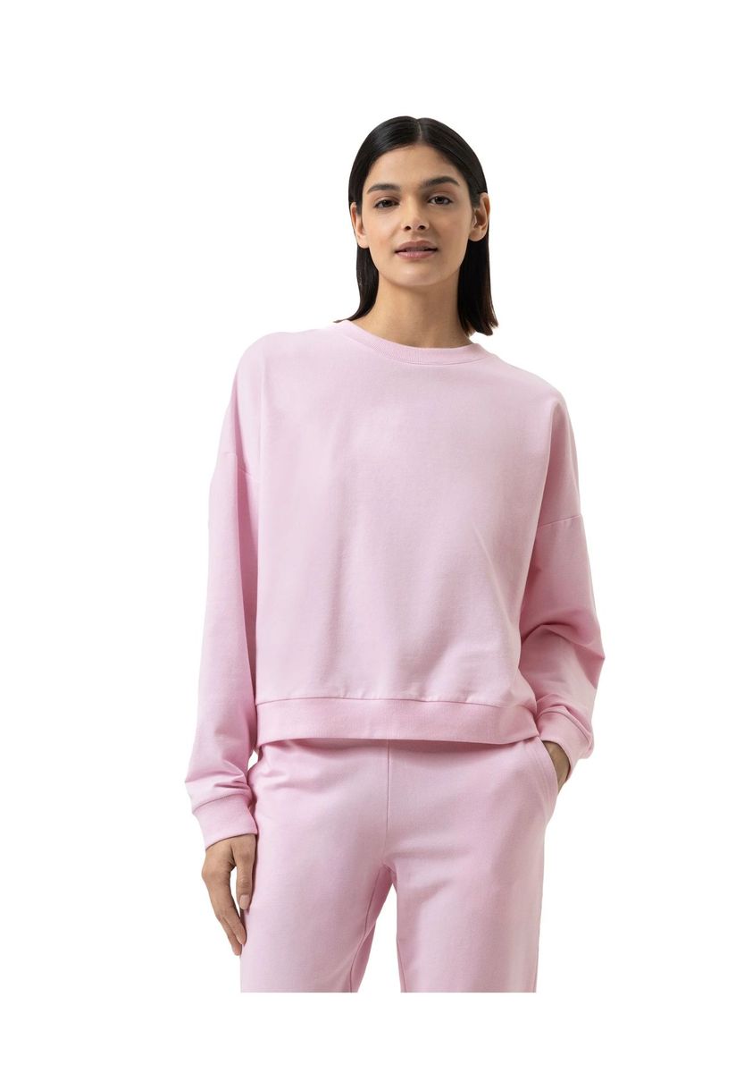 Rosa Lounge-Sweatshirt mit entspannter Passform