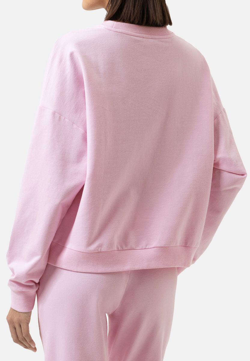 Rosa Lounge-Sweatshirt mit entspannter Passform
