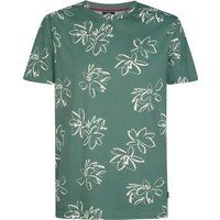 T-Shirt mit floralem Allover-Skizzenprint