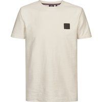 Strukturiertes Jersey-T-Shirt mit Rundhalsausschnitt
