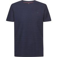 Strukturiertes Rundhals-Jersey-T-Shirt