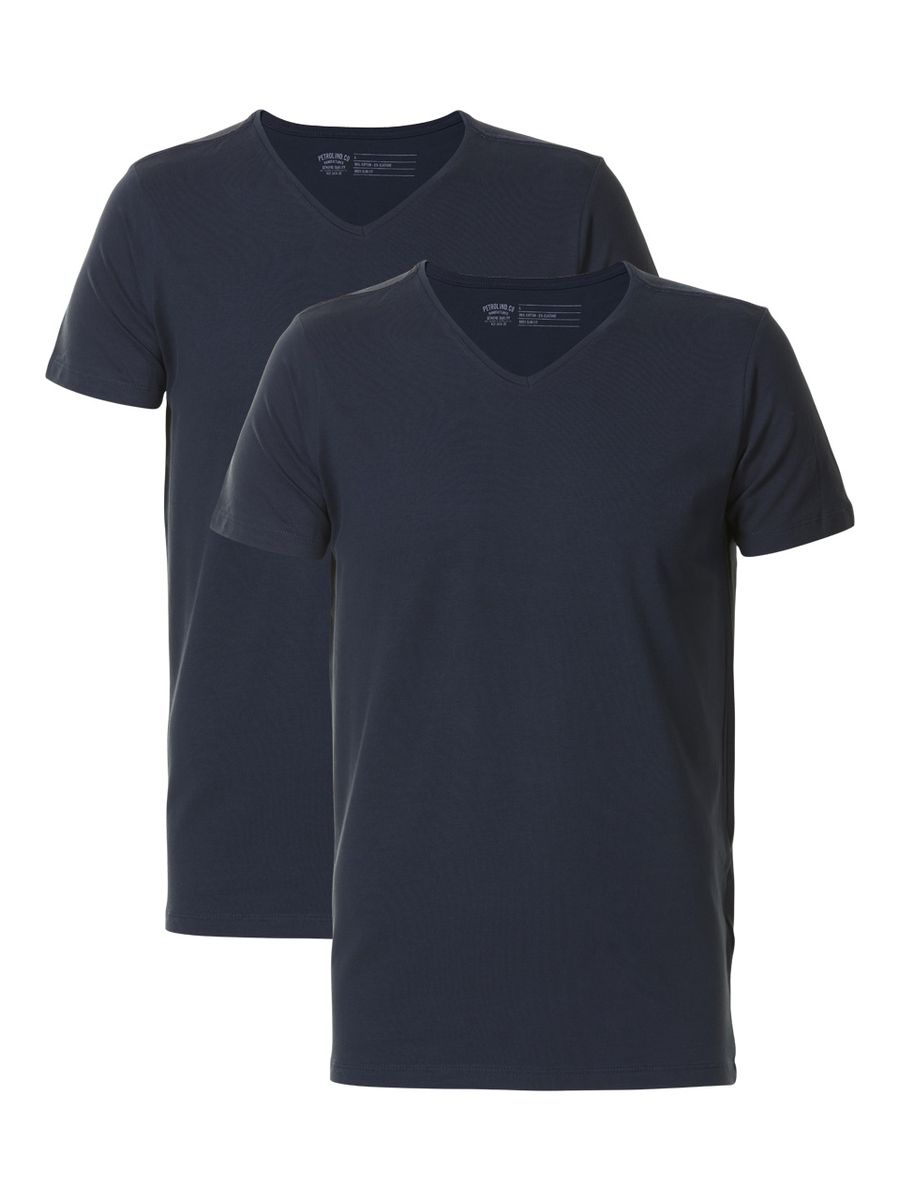 Essentielles V-Ausschnitt Slim Fit Shirt