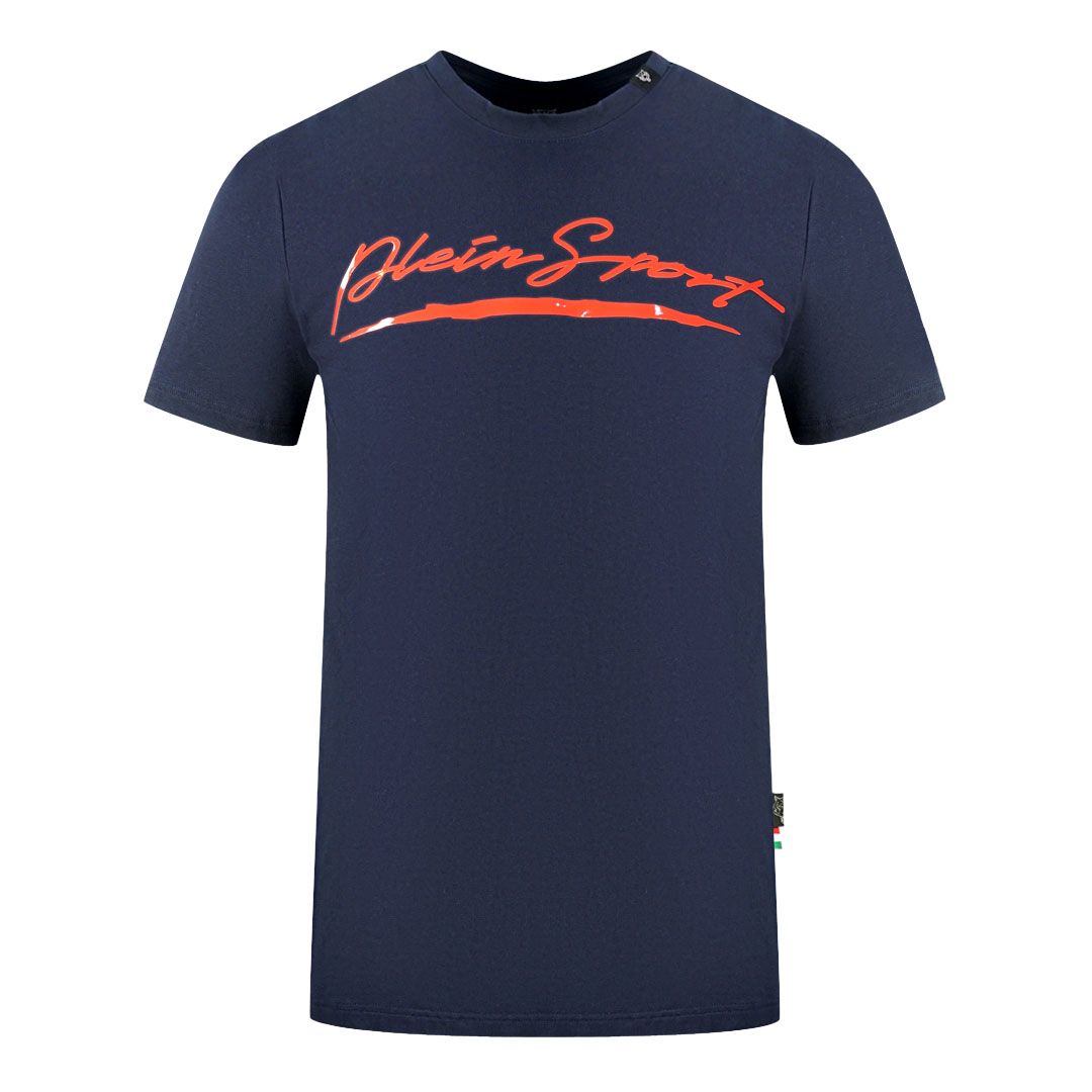 Schmal Geschnittenes T-Shirt mit Logo-Schriftzug