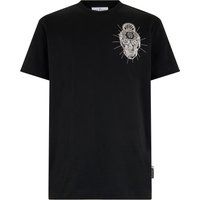 T-Shirt mit besticktem Totenkopf-Detail