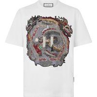 T-Shirt mit bestickter Drachengrafik