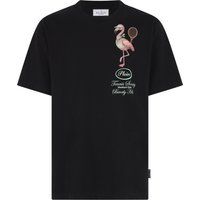 T-Shirt mit Flamingo-Tennis-Grafik