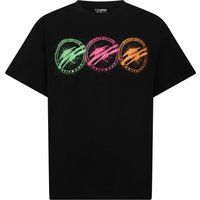 T-Shirt mit buntem Kratz-Grafikprint