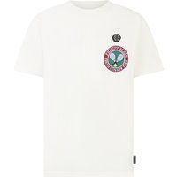 Rundhals-T-Shirt mit Tennis-Aufnäher