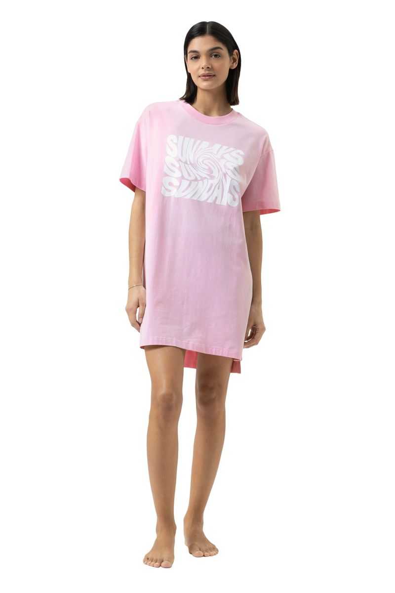 Schlafshirt mit Grafikprint und lockerer Passform
