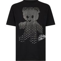 T-Shirt mit Strass-Teddybär-Motiv
