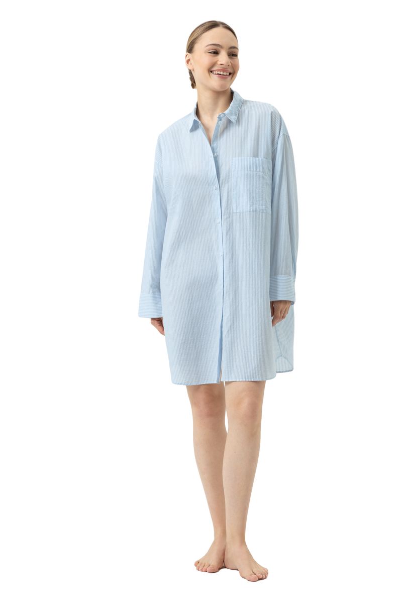 Gestreiftes Baumwoll-Hemdkleid