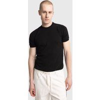 Feingestricktes Baumwoll-Rundhalsshirt