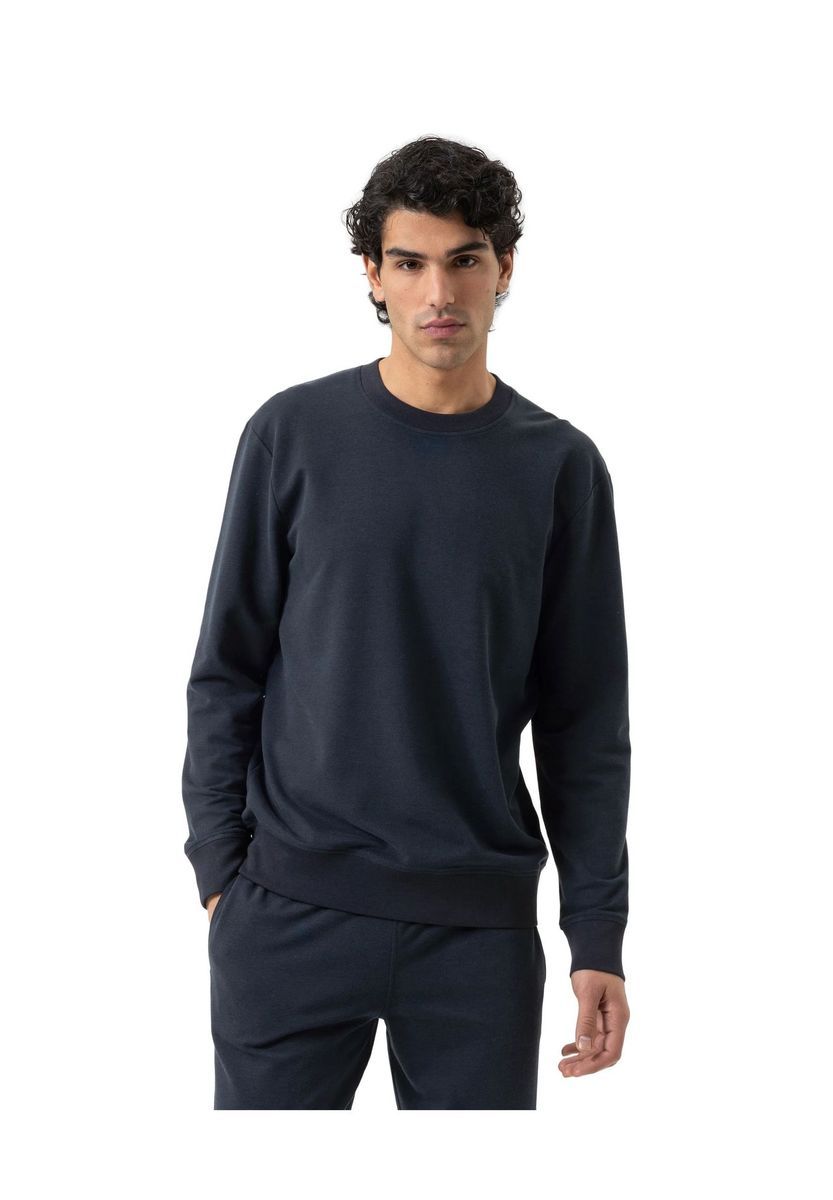 Klassisches marineblaues Rundhals-Sweatshirt