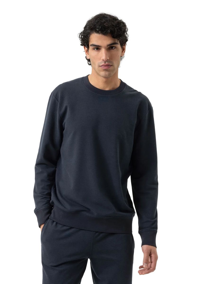 Klassisches marineblaues Rundhals-Sweatshirt