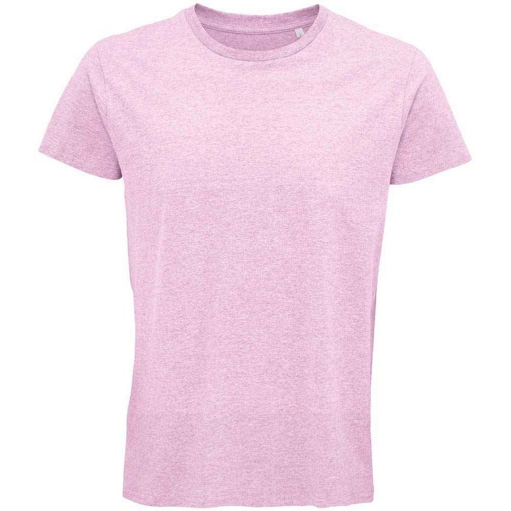 Klassisches Meliertes Rundhals-T-Shirt