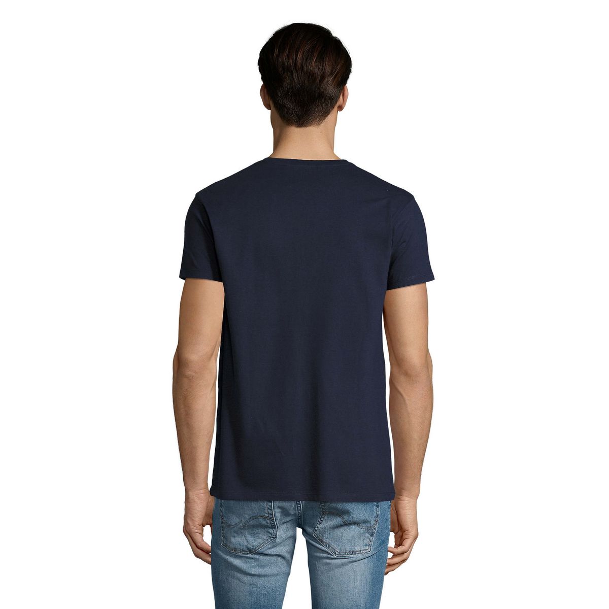 Klassisches Baumwoll-T-Shirt mit V-Ausschnitt