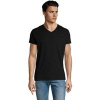 Premium Baumwoll-T-Shirt mit V-Ausschnitt