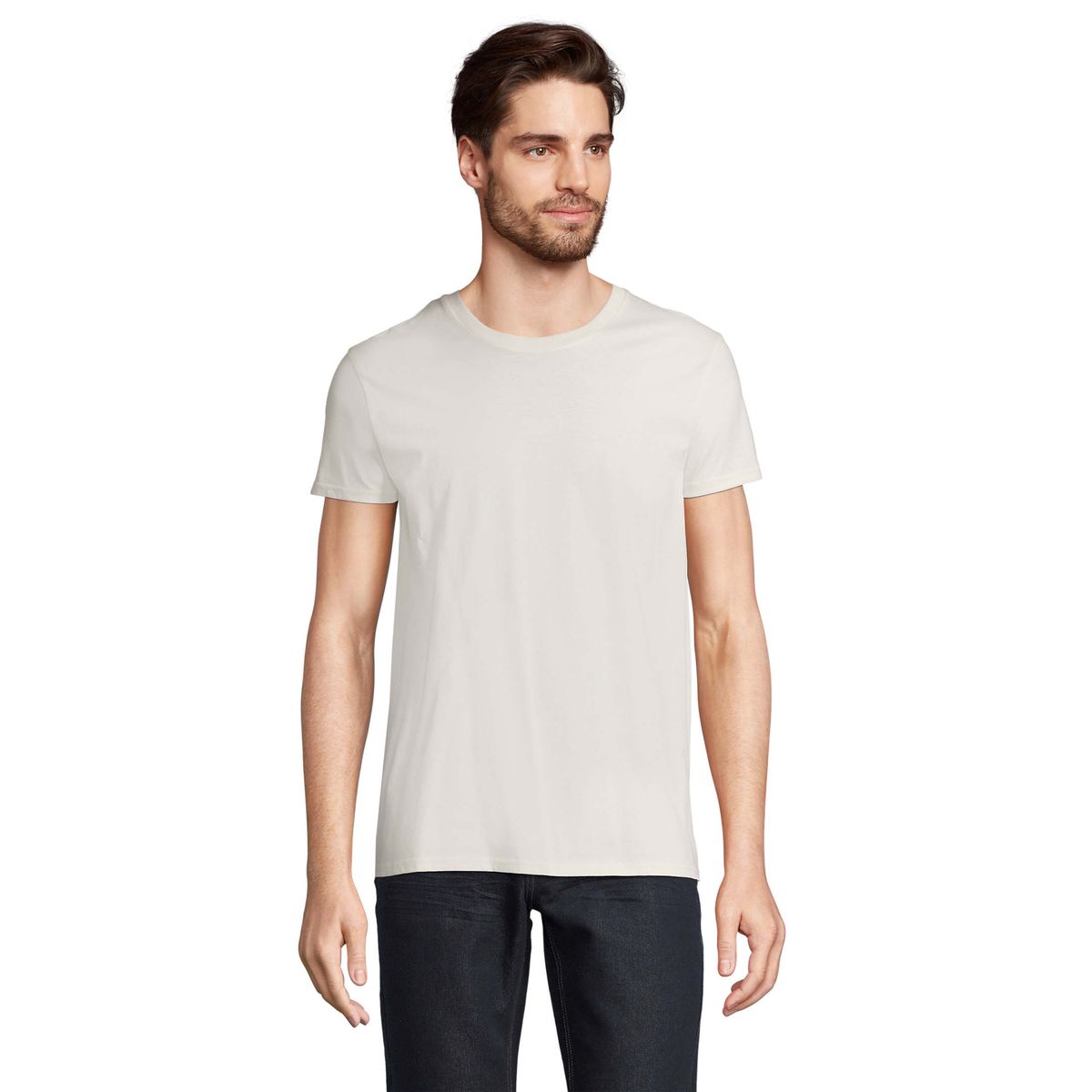 Bio-Baumwoll T-Shirt mit Rundhalsausschnitt