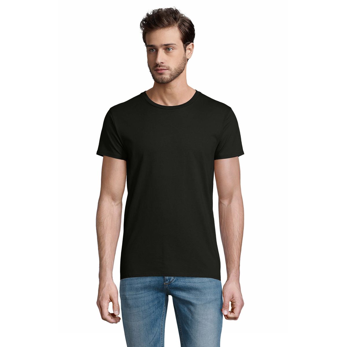 Bio-Baumwoll-T-Shirt mit Rundhalsausschnitt