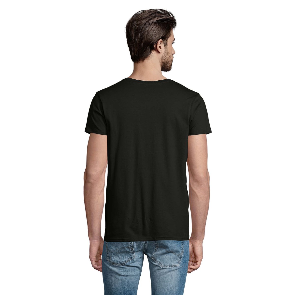 Bio-Baumwoll-T-Shirt mit Rundhalsausschnitt