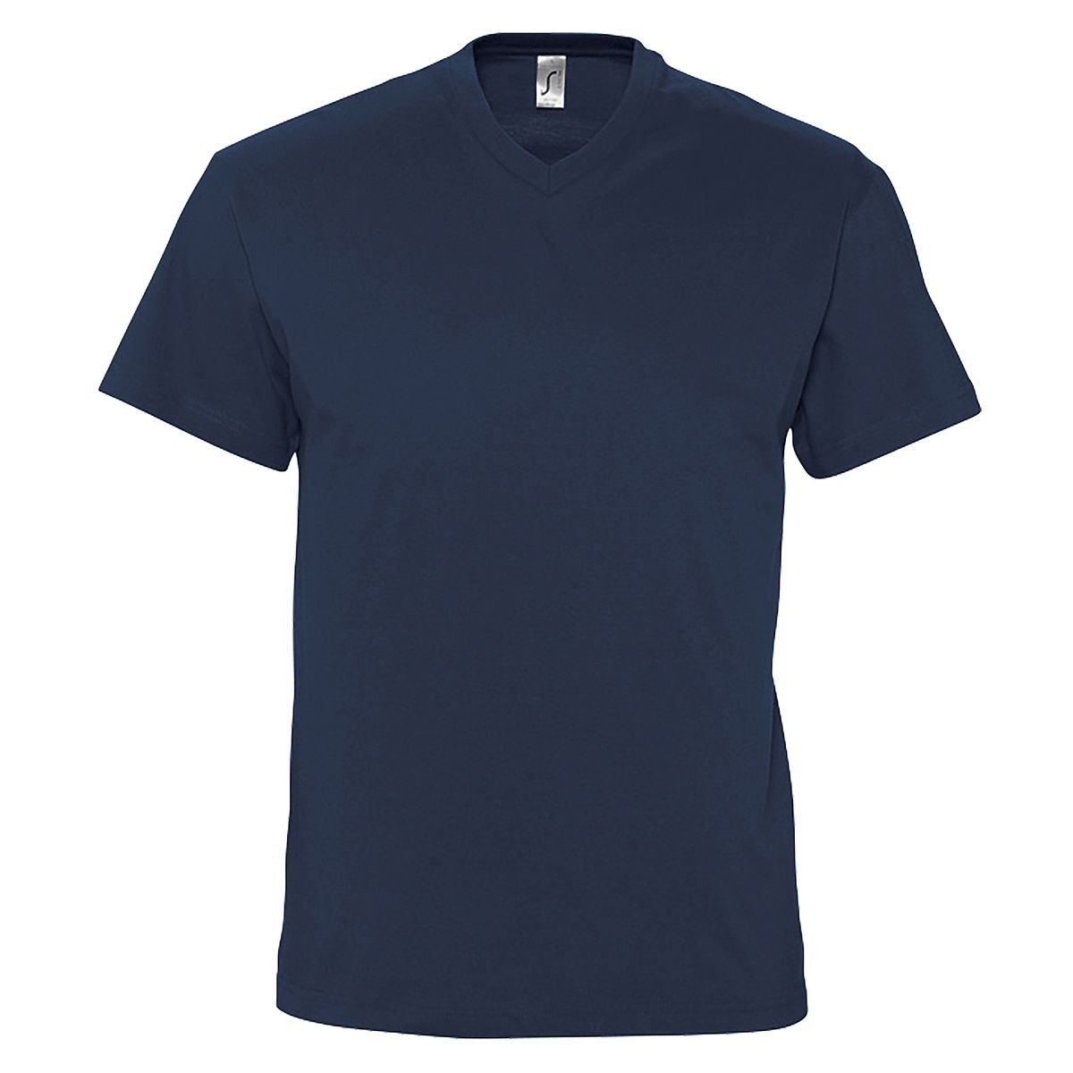 Klassisches V-Ausschnitt Baumwoll-T-Shirt