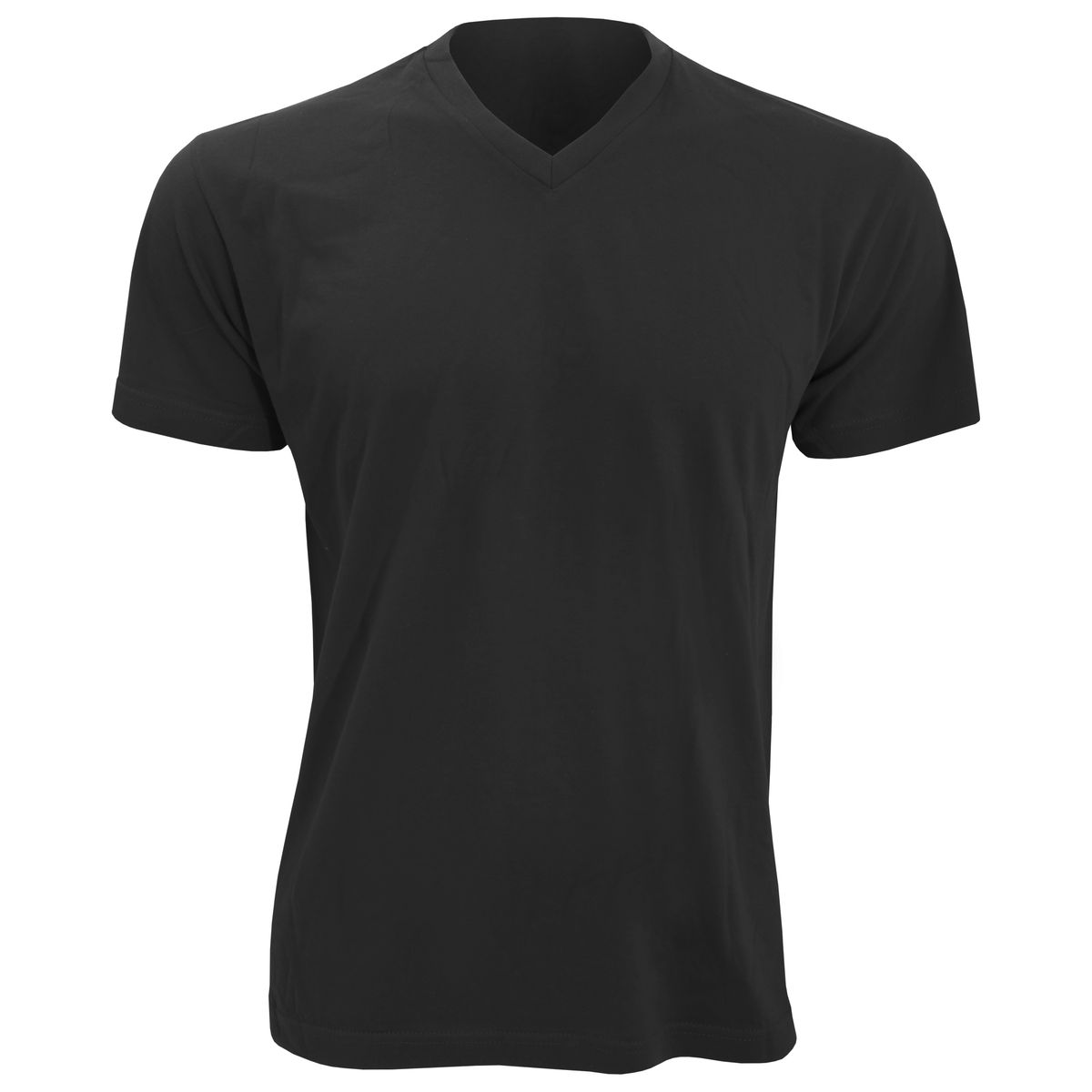 Klassisches Baumwoll-T-Shirt mit V-Ausschnitt