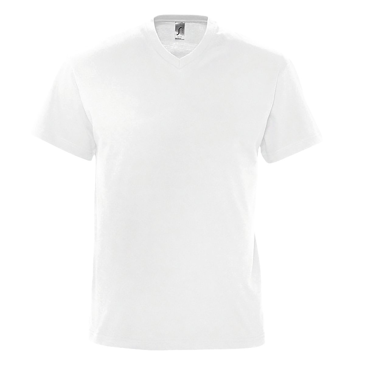 Klassisches Baumwollshirt mit V-Ausschnitt